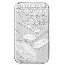 1 oz James Bond 007 Diamonds Are Forever 999 Silver Bar The Royal Mint