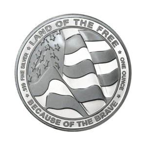 1 OZ SILVER ROUND BECAUSE OF THE BRAVE ARMY