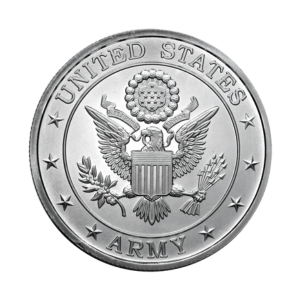 1 OZ SILVER ROUND BECAUSE OF THE BRAVE ARMY