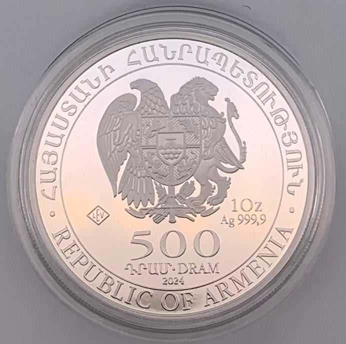 1 oz 999 Silver Proof Charles Aznavour Coin Made By Geiger Edelmetalle