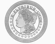 1 OZ 999 SILVER STACKABLE ROUND MORGAN SILVERTOWNE