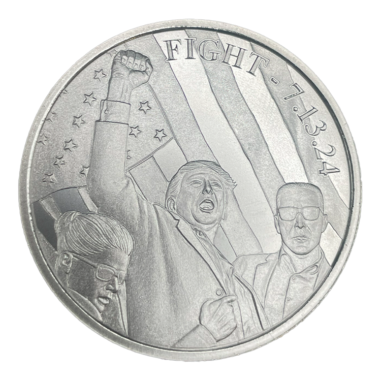 Trump 1 oz 999 Silver “Fight” Round