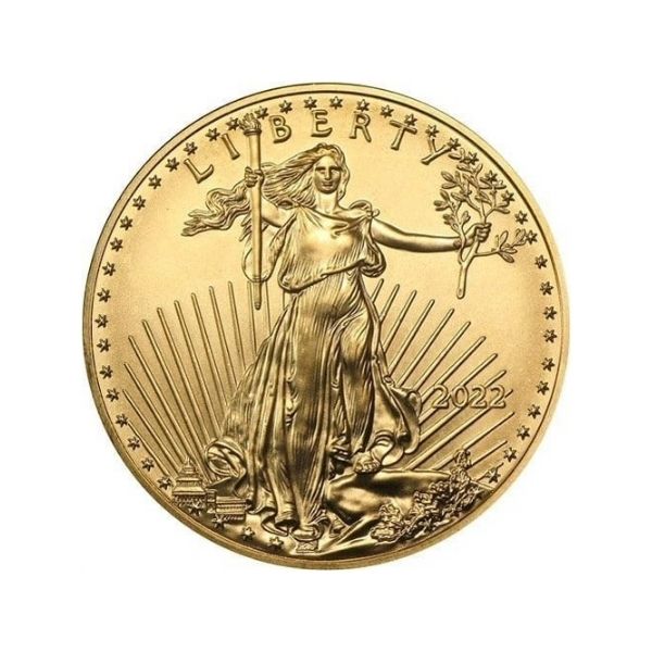 Random Year 1/10 oz American Gold Eagle $5 Coin BU