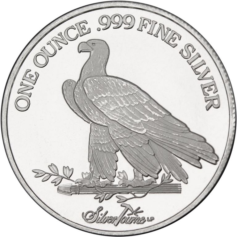 1 OZ SILVER ROUND $10 INDIAN SILVERTOWNE