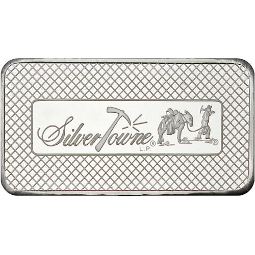 10oz SilverTowne Prospector Silver Bar Back