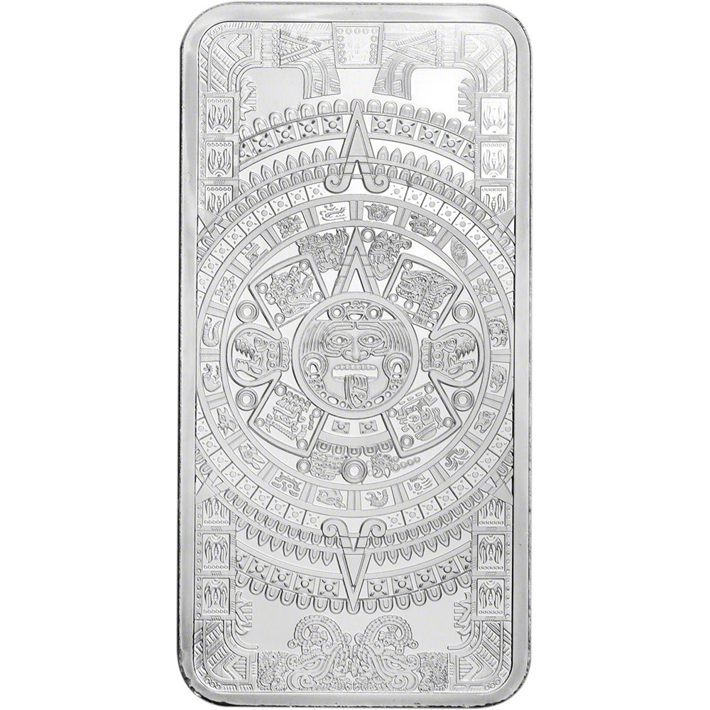 10 OZ SILVER BAR AZTEC CALENDAR