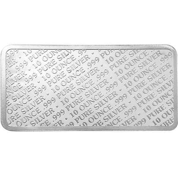 10 OZ SILVER BUFFALO BAR HIGHLAND MINT