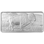 10 OZ SILVER BUFFALO BAR HIGHLAND MINT