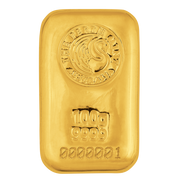 100 GRAM GOLD BAR PERTH CAST
