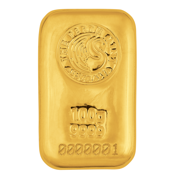 100 GRAM GOLD BAR PERTH CAST