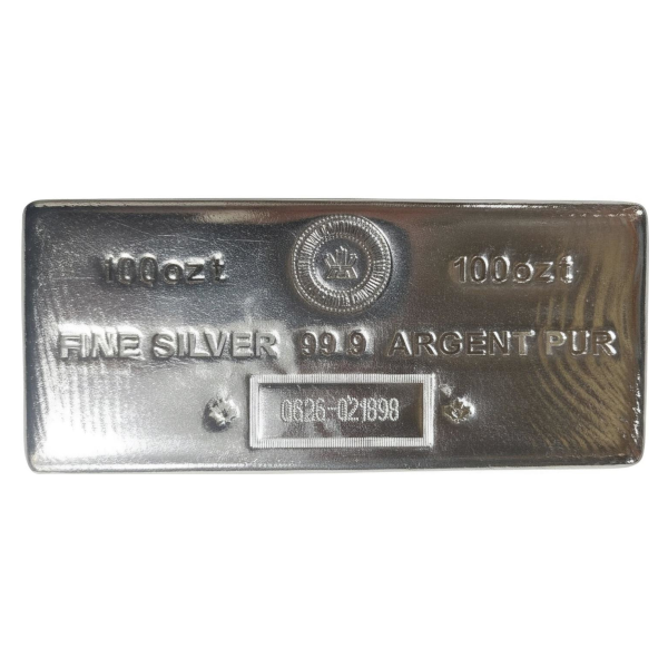 2026 100 OZ SILVER BAR ROYAL CANADIAN MINT