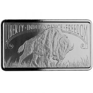 10 oz 999 Silver Liberty Trade Buffalo Bars