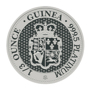 1/3 OZ PLATINUM ST HELENA ROSE CROWNED SHIELD GUINEA
