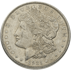 1921 Morgan Silver Dollar Circulated Condition and Various Mint Marks