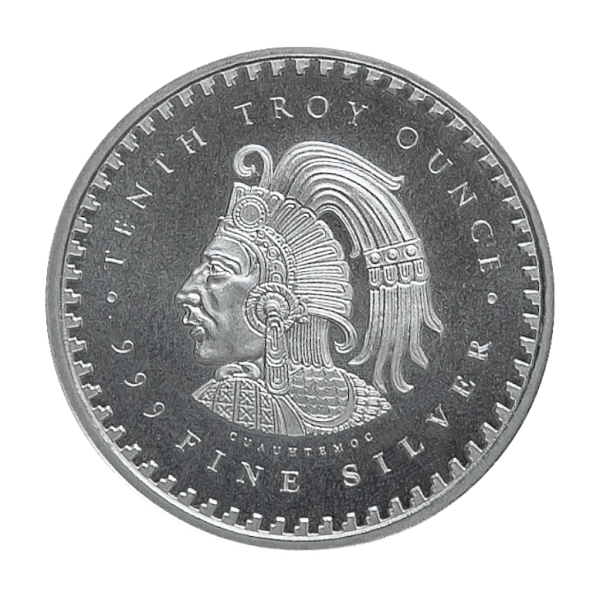1/10 OZ 999 SILVER ROUND AZTEC CALENDAR