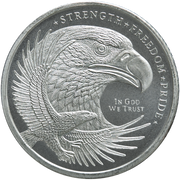 1/10 OZ SILVER ROUND EAGLE GOLDEN STATE MINT