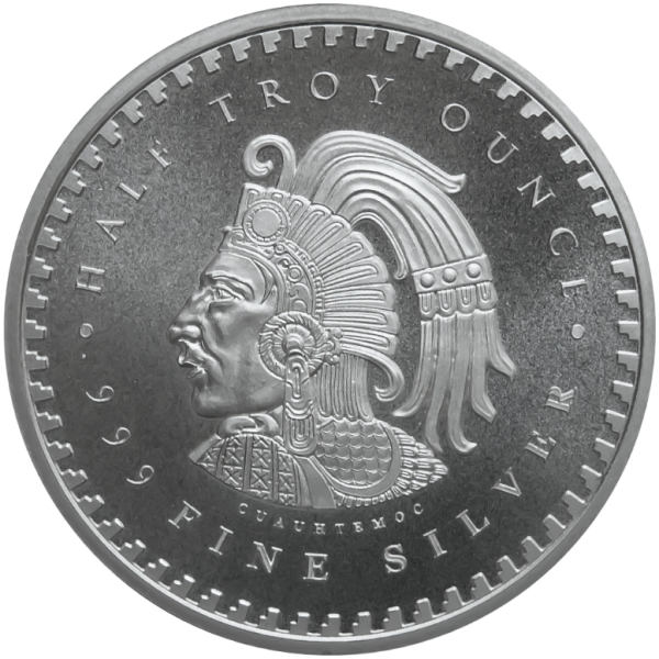 1/2 OZ SILVER ROUND AZTEC CALENDAR