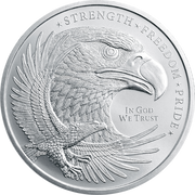 1/2 OZ SILVER ROUND EAGLE GOLDEN STATE MINT