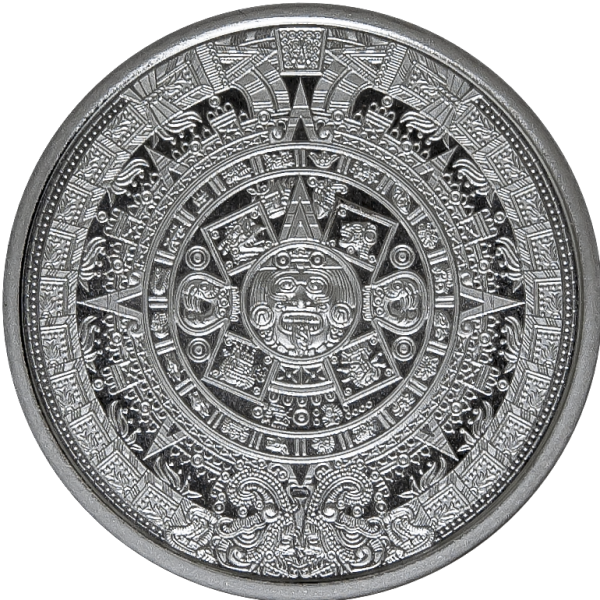 1/4 OZ 999 SILVER ROUND AZTEC CALENDAR