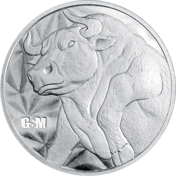 1/4 OZ SILVER ROUND BULL AND BEAR GOLDEN STATE MINT