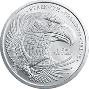 1/4 OZ SILVER ROUND EAGLE GOLDEN STATE MINT