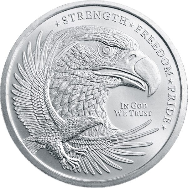 1/4 OZ SILVER ROUND EAGLE GOLDEN STATE MINT