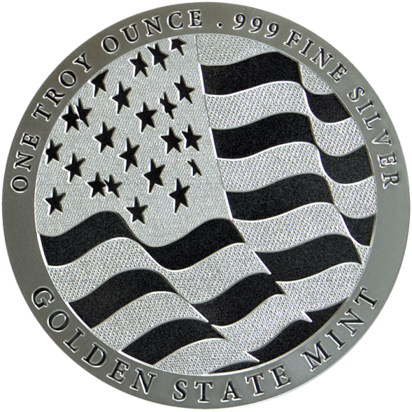 1 OZ 999 SILVER ROUND EAGLE GOLDEN STATE MINT