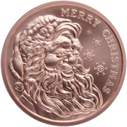 1 OZ COPPER ROUND SANTA CLAUSE 2023