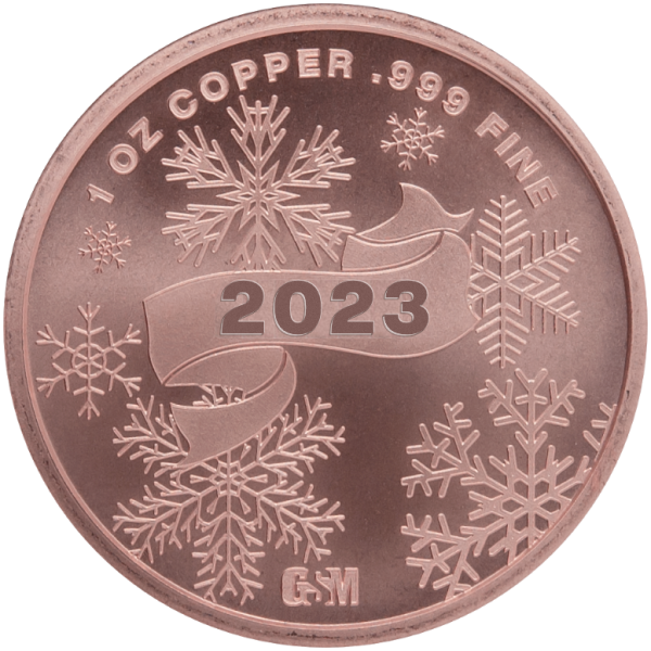 1 OZ COPPER ROUND SANTA CLAUSE 2023