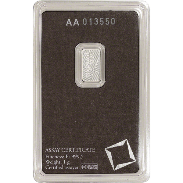 1 GRAM PLATINUM BAR VALCAMBI