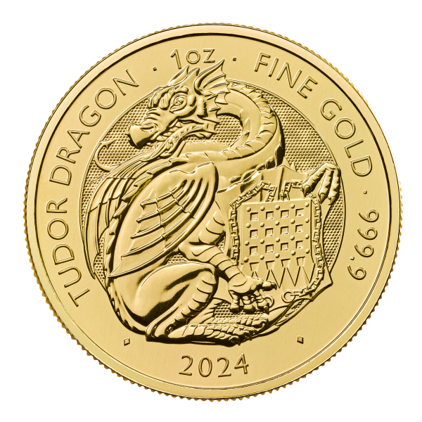 2024 1 OZ GOLD TUDOR BEASTS TUDOR DRAGON