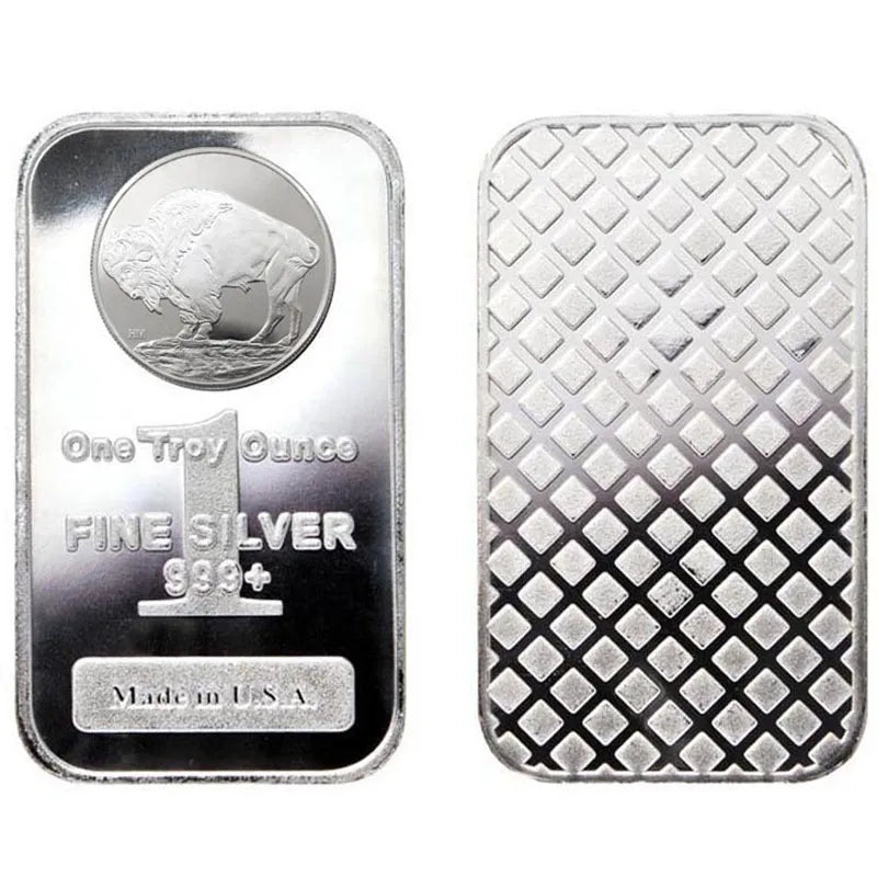 1 oz 999 + Pure Silver Bar With The Buffalo Design