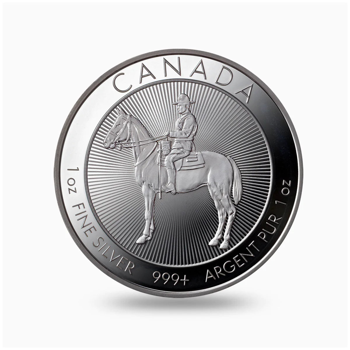1 OZ 999 PURE SILVER MOUNTED POLICE ROUNDS ARGENTIA MINT