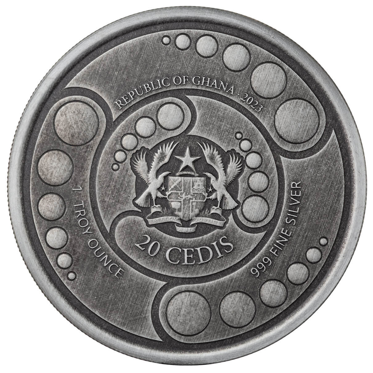 Scottsdale Mint 2023 Ghana Alien 1 oz Silver Antique Coin