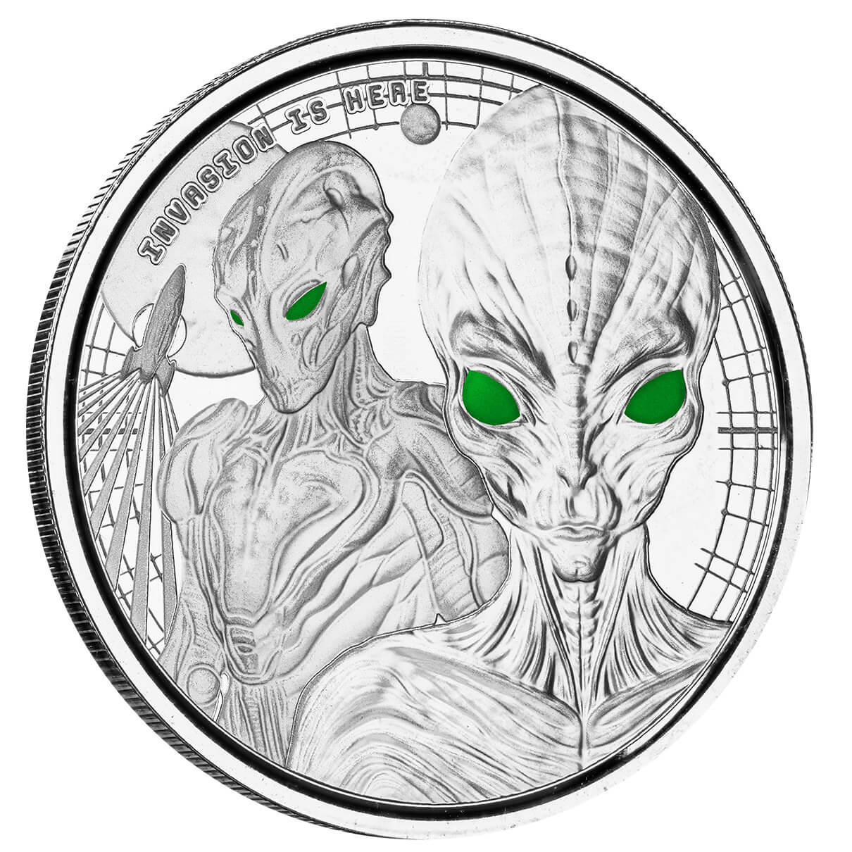 Scottsdale Mint 2023 Ghana Alien 1 oz Silver Color Proof Coin