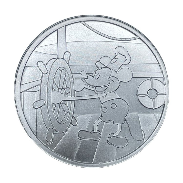 1 oz Steamboat Willie Captain 999+ Pure Silver Round