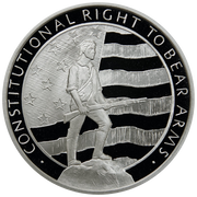 1 OZ 999 SILVER SECOND AMENDMENT ROUND GOLDEN STATE MINT