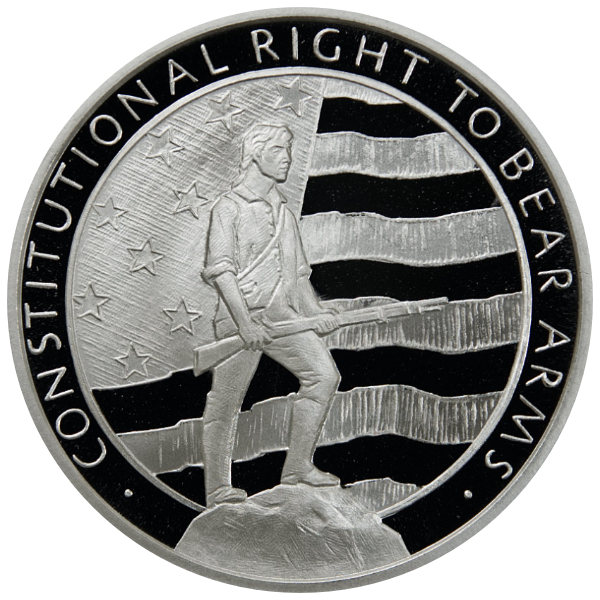 1 OZ 999 SILVER SECOND AMENDMENT ROUND GOLDEN STATE MINT