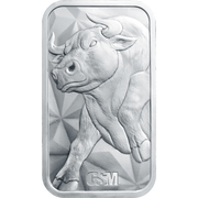 1 OZ SILVER BAR BULL AND BEAR GOLDEN STATE MINT