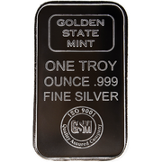 1 OZ SILVER BAR GOLDEN STATE MINT