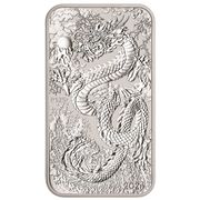 2024 1 OZ SILVER PERTH MINT DRAGON RECTANGULAR COIN