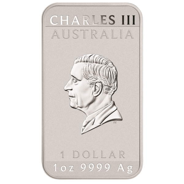 2024 1 OZ SILVER PERTH MINT DRAGON RECTANGULAR COIN