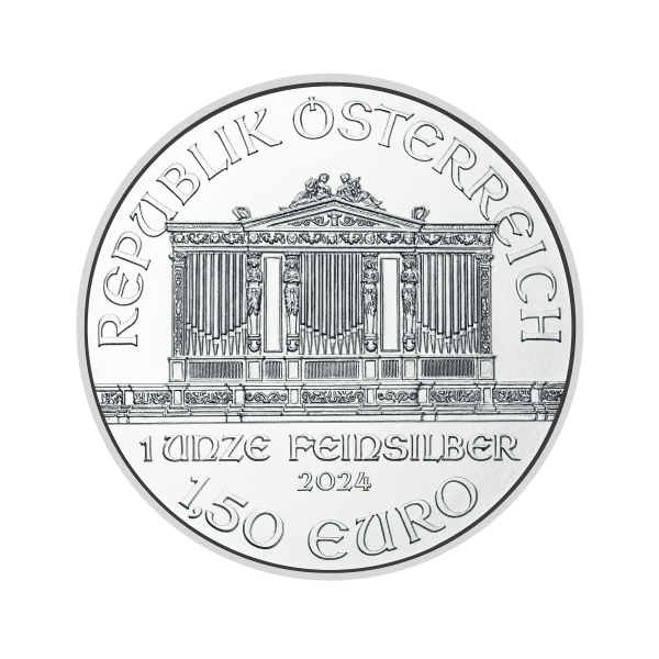 2024 1 OZ  AUSTRIAN 999 SILVER PHILHARMONIC COIN BU
