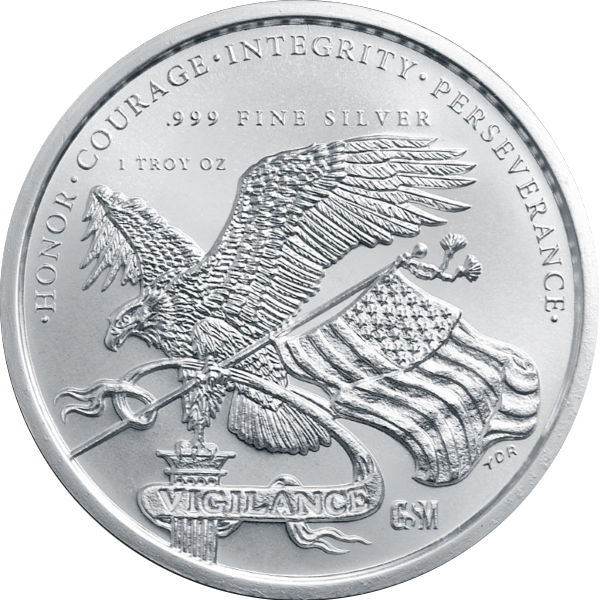 1 OZ SILVER ROUND 250TH ANNIVERSARY GOLDEN STATE MINT