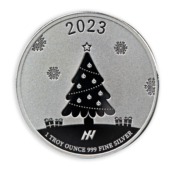 2023 1 OZ 999 SILVER ROUND CHRISTMAS ASAHI MINT