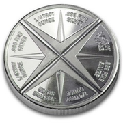 1 OZ SILVER ROUND DOUBLE DIVISIBLE
