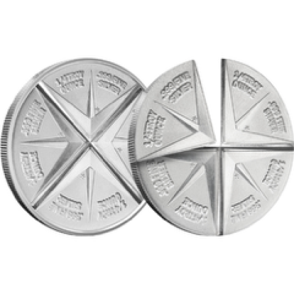 1 OZ SILVER ROUND DOUBLE DIVISIBLE