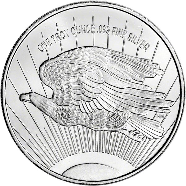 1 OZ 999 SILVER ROUND SAINT GAUDEN DESIGN