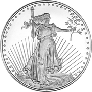 1 OZ 999 SILVER ROUND SAINT GAUDEN DESIGN