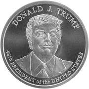 1 OZ 999 SILVER ROUND DONALD J TRUMP
